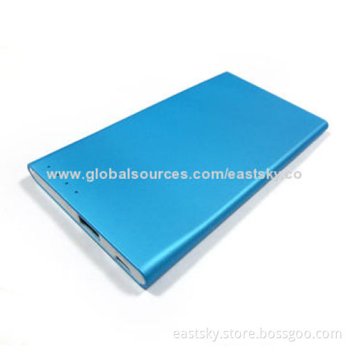 Promotional Slim Power Bank with 2,500mAh Capacity